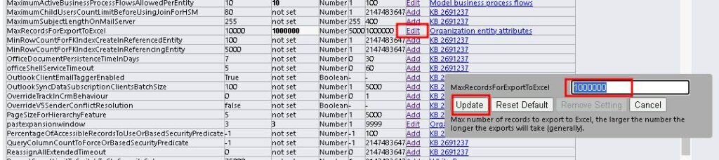 image-1-1024x229 Dynamics CRM Excel Export Veri Sayısını Nasıl Arttırabiliriz?